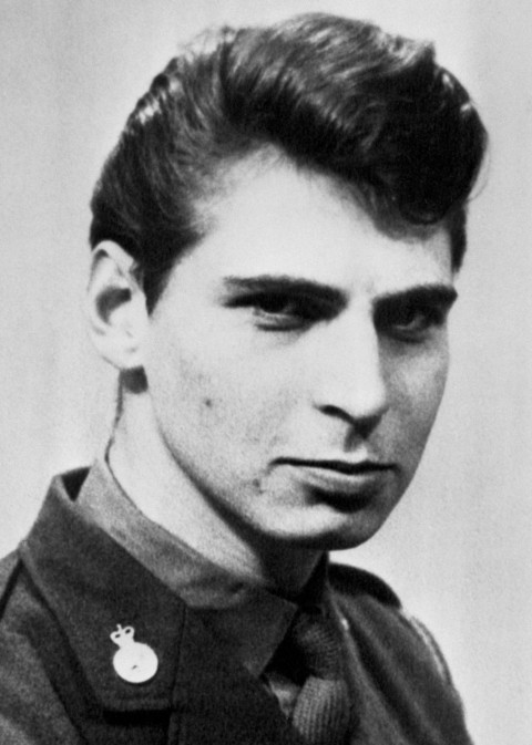 A black and white picture of a young Dennis Nilsen